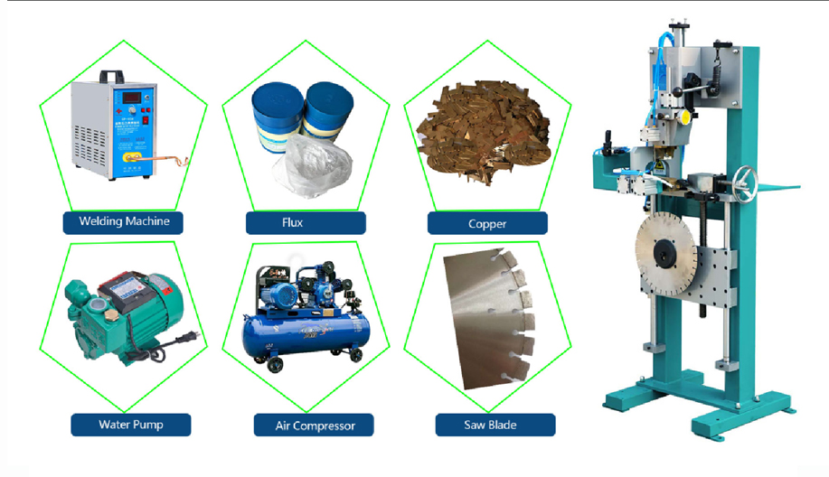 Semi-Automatic Brazing For stone cutting blade (3) Brasage Semi-Automatique Pour lame coupe pierre (3)