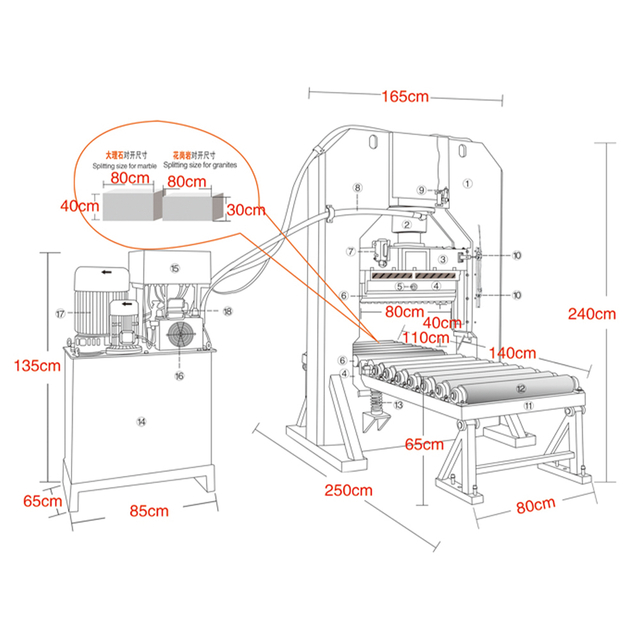 Prix ​​de la machine à fendre la pierre en Inde