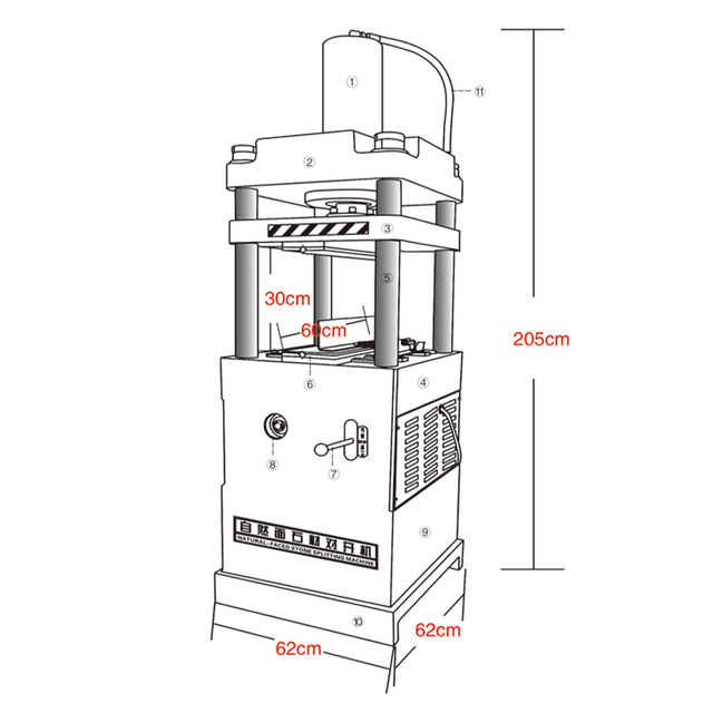 Machine à fendre la pierre pour fendre l'estampage et les champignons
