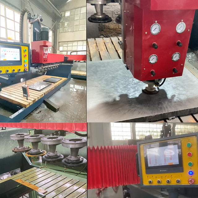 Machine de polissage de pierre à changement de tête automatique à tête unique